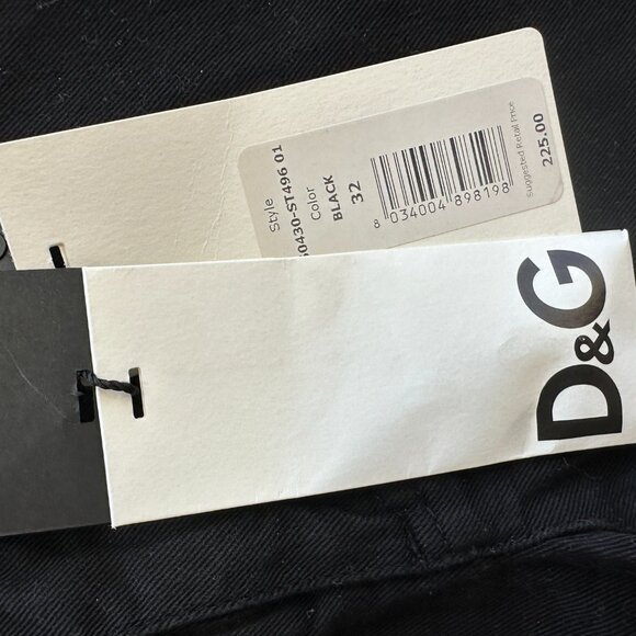 Dolce & Gabbana Pretty Jeans NWT 32 Tight Fit Black Zipper Ankle - Picture 4 of 10